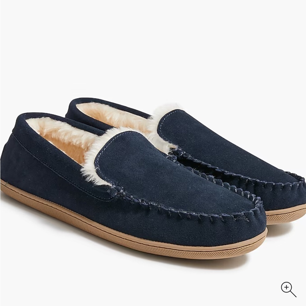 NWOT j crew Suede scuff slippers Vintage Indigo Suede
